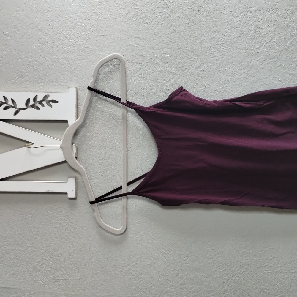 Women's Maroon And Pink Spaghetti Strap Top